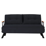 2-Sitzer-Schlafsofa Sando Schwarz