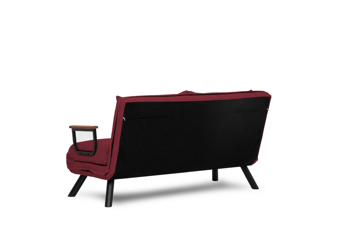 2-Sitzer-Schlafsofa Sando Maroon