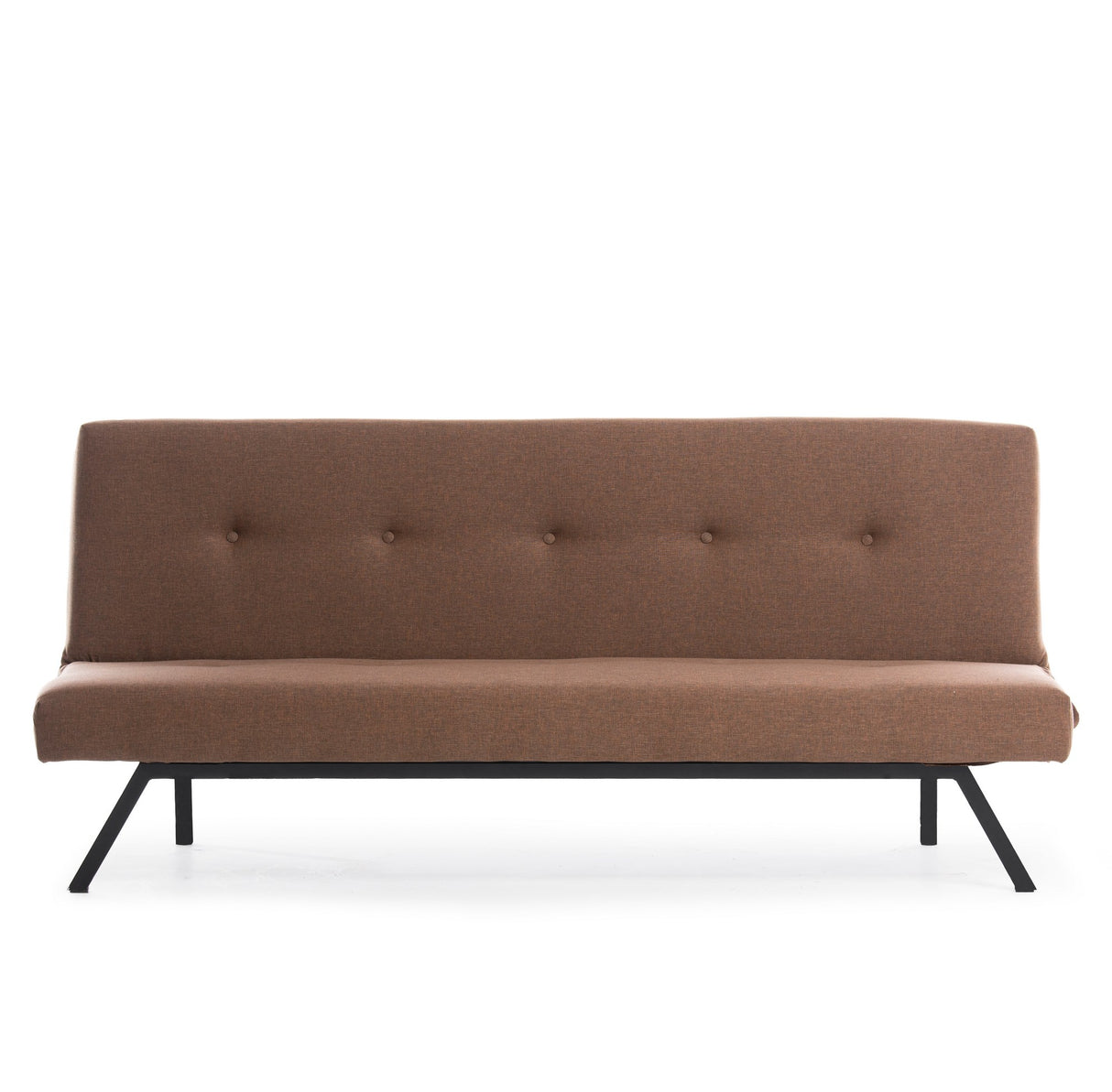 3-Sitzer Schlafsofa Zoly Braun Stoff - 180 cm - Ohne Armlehnen - Gepolstert 