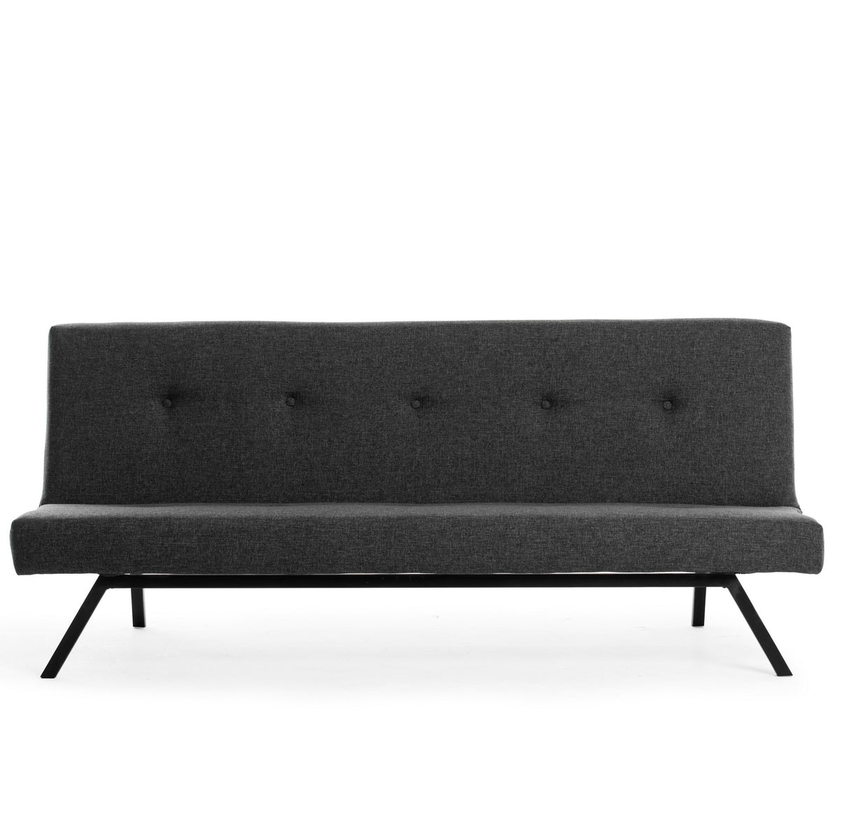 3-Sitzer Schlafsofa Zoly Anthrazit Stoff - 180 cm - Ohne Armlehnen - Gepolstert 