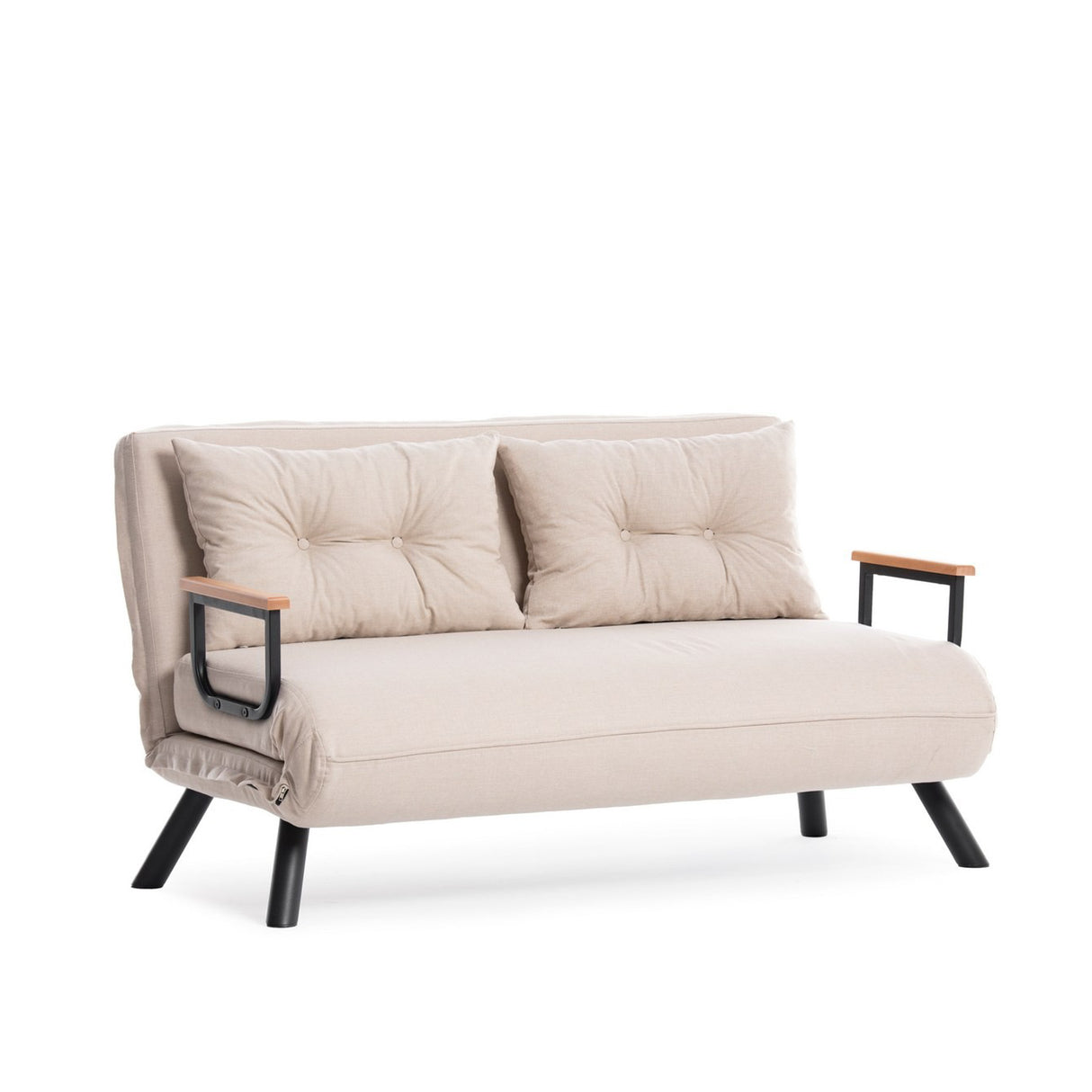 2-Sitzer-Schlafsofa Sando Creme