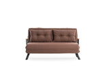 2-Sitzer-Schlafsofa Sando Hellbraun