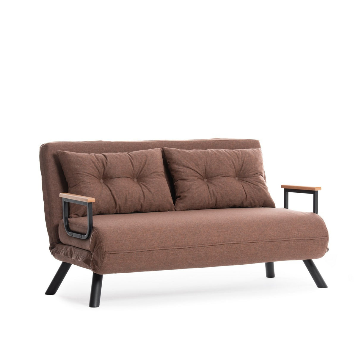 2-Sitzer-Schlafsofa Sando Hellbraun