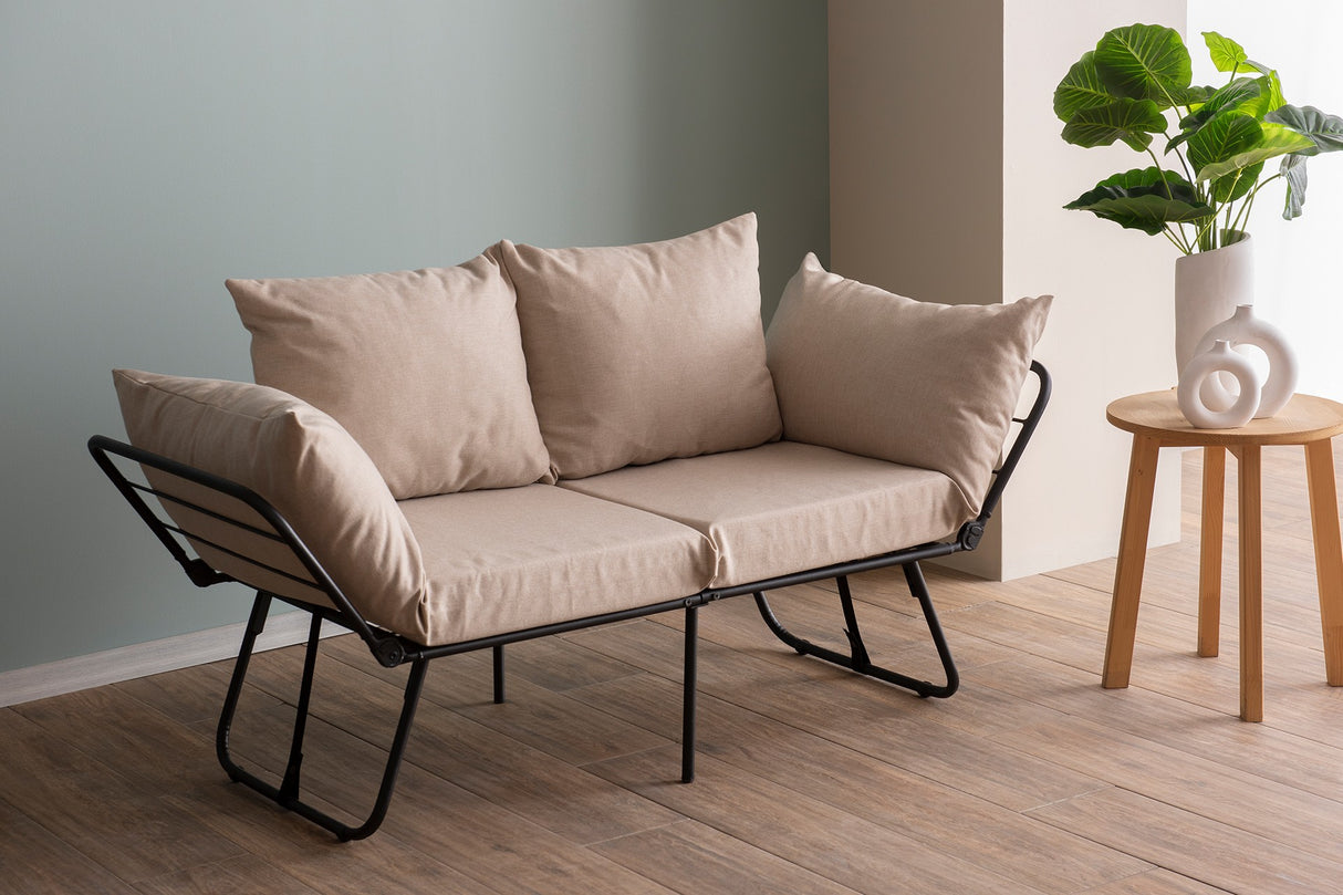 2-Sitzer-Schlafsofa Viper Creme