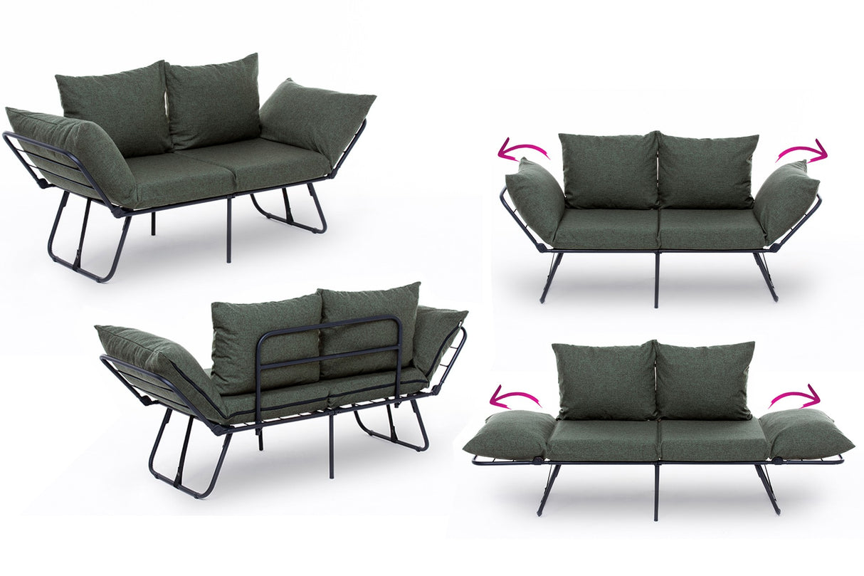 2-Sitzer-Schlafsofa Viper Green