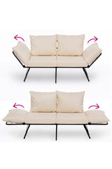 2-Sitzer-Schlafsofa Viper Light Cream