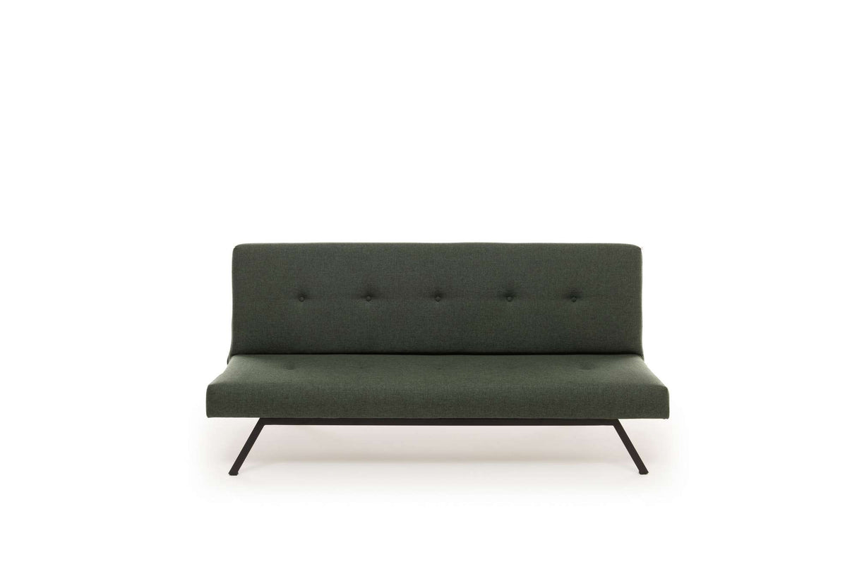 Schlafsofa grüner Stoff 3-Sitzer – 180 cm – ohne Armlehnen – Zoly