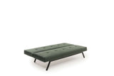 Schlafsofa grüner Stoff 3-Sitzer – 180 cm – ohne Armlehnen – Zoly