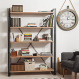 Bücherregal Cosmo Atlantic Pine Black Melamin 130x180x35 cm