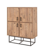 Wandschrank Quantum Solo Atlantic Pine Black Melamin 93x115x36 cm