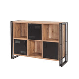 Bücherregal Cosmo Atlantic Pine Black Melamin 126x89x35 cm