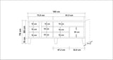 TV -Möbel Marina Mila Atlantic Pine Melamine 160x76x45 cm