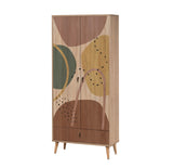 Garderobe City Gardrop Multicolor Melamin 80x190x45 cm