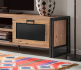 TV -Möbel Arcas Atlantic Pine Black Melamin 180x50x45 cm