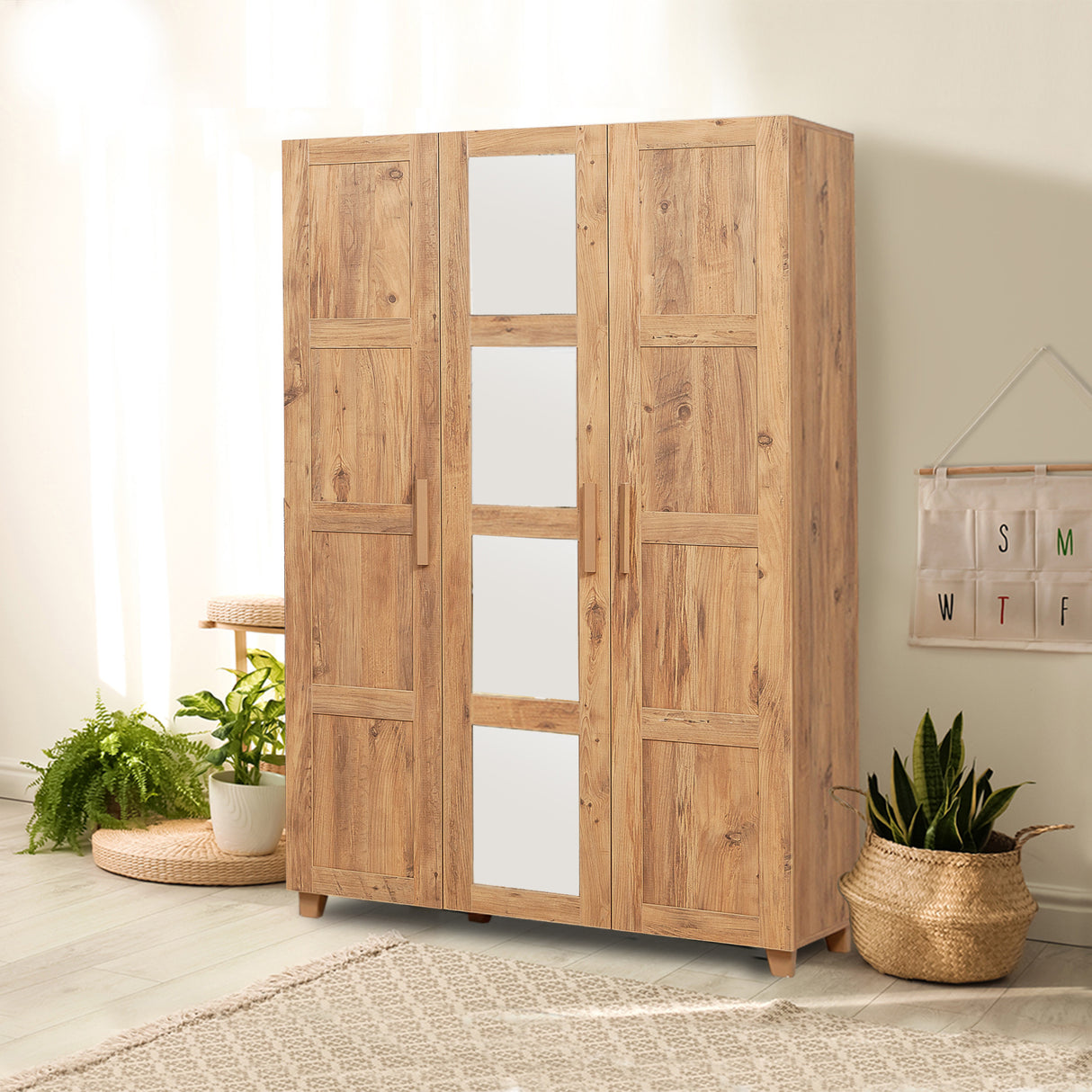 Kleiderschrank Hedera Atlantic Pine Melamin 120x189x48 cm