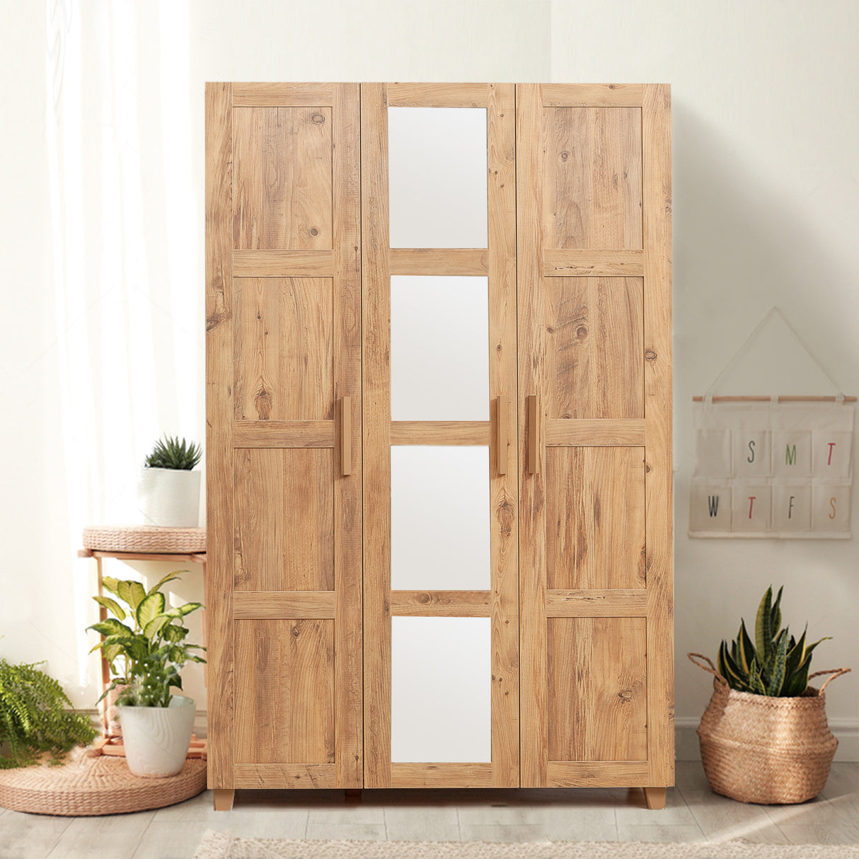 Kleiderschrank Hedera Atlantic Pine Melamin 120x189x48 cm