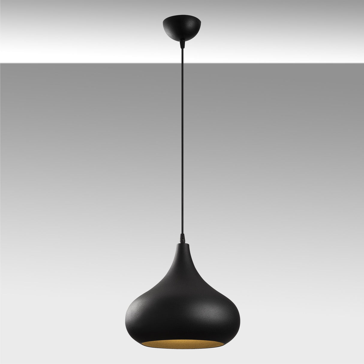 Hanglamp Zwart Goud Metaal Forge