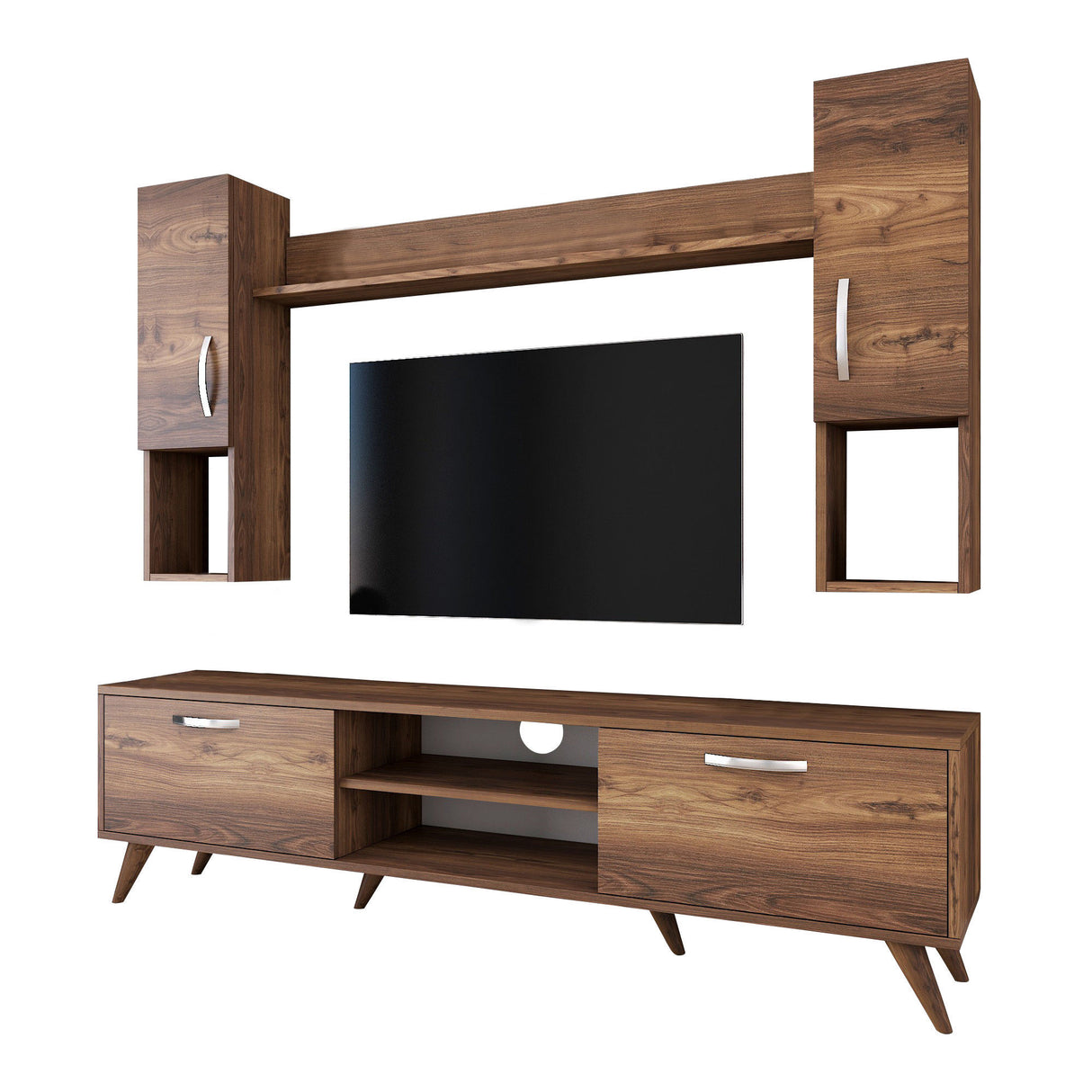 TV -Möbel Set Alta Walnut Melamin 180x48.6x35 cm