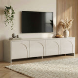 Aurelia TV-Schrank creme 180 cm Melaminbeschichtetes Holz