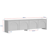 Aurelia TV-Schrank weiß 180 cm Melaminbeschichtetes Holz