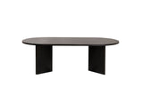 Ovaler Couchtisch Schwarz Holzoptik Sabla - 119x60 