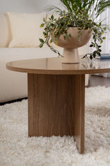 Ovaler Couchtisch Walnuss Look Sabla - 119x60 