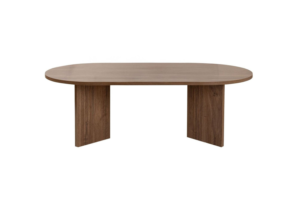Ovaler Couchtisch Walnuss Look Sabla - 119x60 