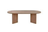 Couchtische-Ovaler Couchtisch Walnuss Melamin - Japandi - 119x60 cm - Sota-Dimehouse