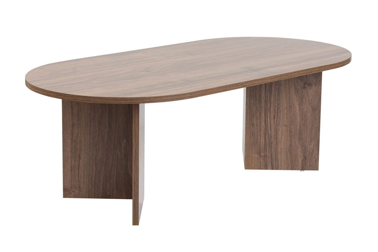 Ovaler Couchtisch Walnuss Look Sabla - 119x60 