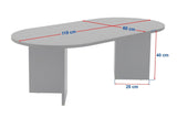 Ovaler Couchtisch Walnuss Look Sabla - 119x60 