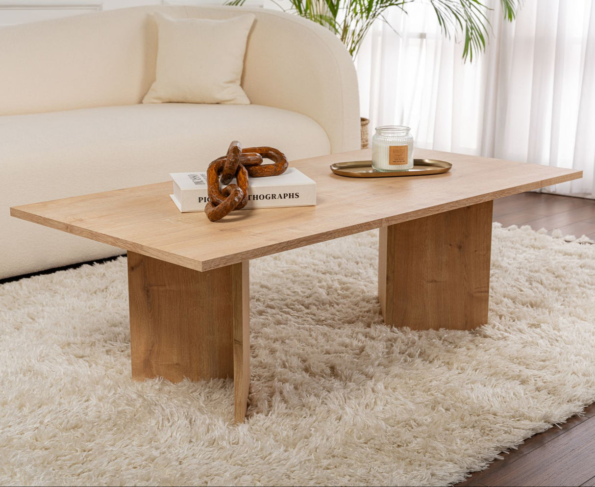 Rechteckiger Couchtisch Siban Sapphire Eichenholzoptik - 119x60 cm 
