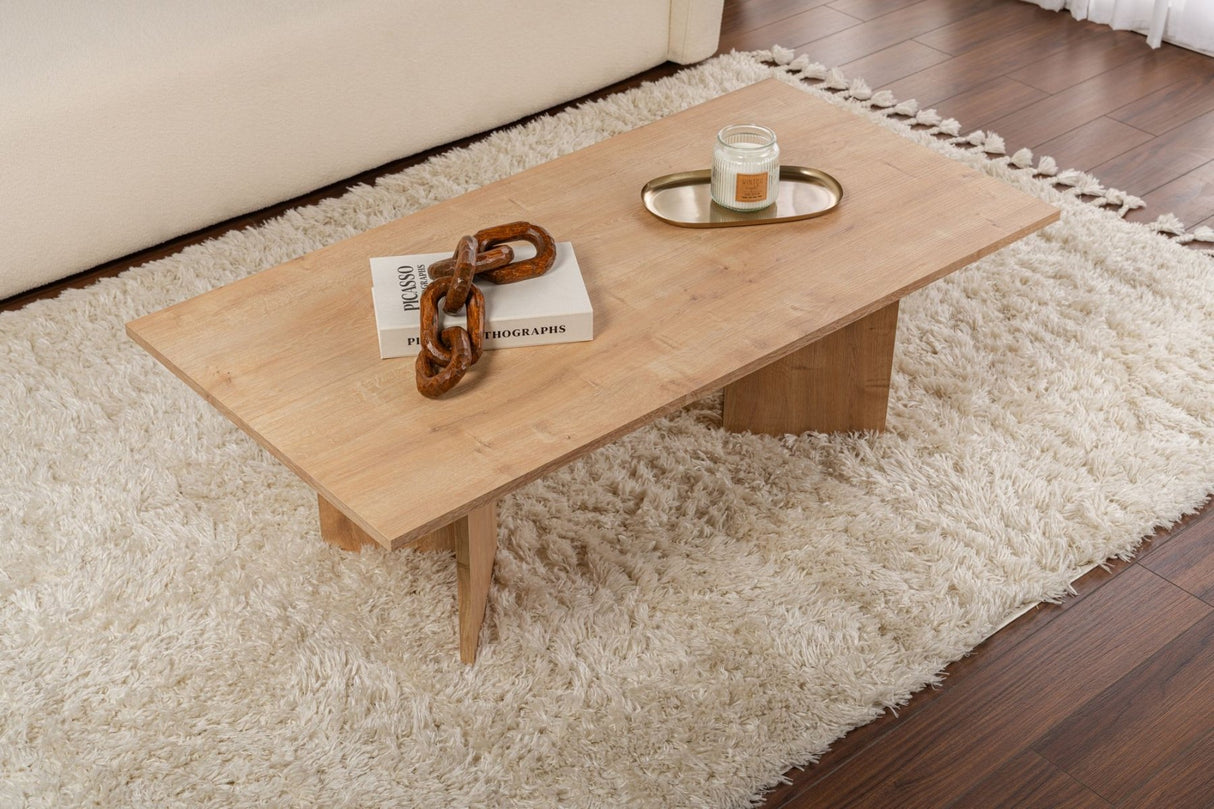 Rechteckiger Couchtisch Siban Sapphire Eichenholzoptik - 119x60 cm 