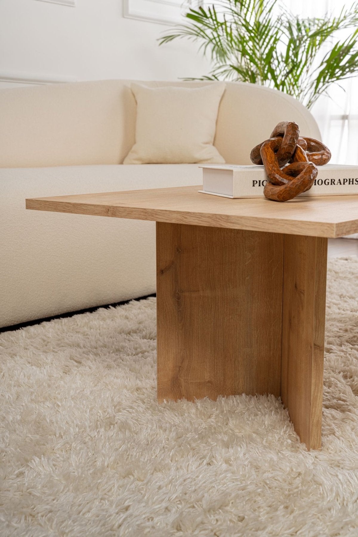 Rechteckiger Couchtisch Siban Sapphire Eichenholzoptik - 119x60 cm 