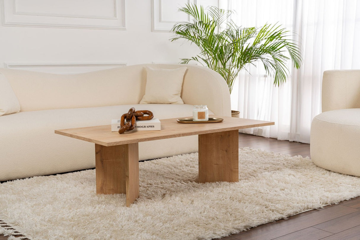 Rechteckiger Couchtisch Siban Sapphire Eichenholzoptik - 119x60 cm 