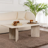 Sabin Salontafel Travertine 119x60 cm Melamine