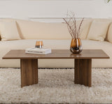 Rechteckiger Couchtisch Siban Walnussholzoptik - 119x60 cm 