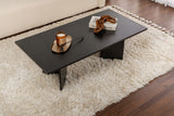 Rechteckiger Couchtisch Siban Schwarz Holzoptik - 119x60 cm 