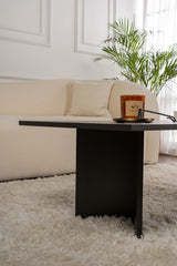 Rechteckiger Couchtisch Siban Schwarz Holzoptik - 119x60 cm 