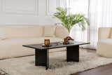 Rechteckiger Couchtisch Siban Schwarz Holzoptik - 119x60 cm 