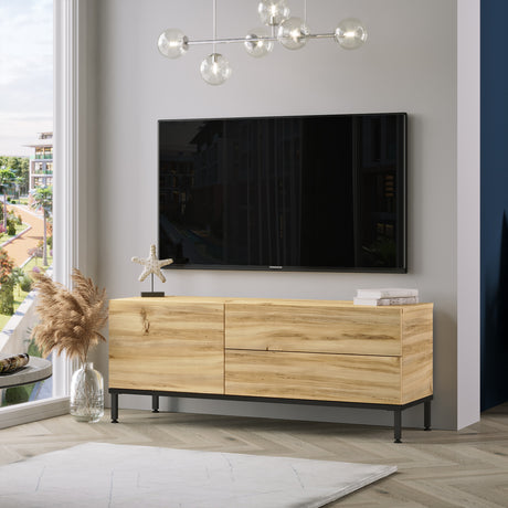 TV -Möbel Mistral Eik Black Melamin 120x46.4x35,5 cm