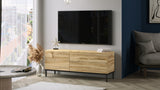 TV -Möbel Mistral Eik Black Melamin 120x46.4x35,5 cm