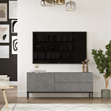 TV -Möbel Mistral Silber Black Melamin 120x46.4x35,5 cm