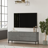 TV -Möbel Mistral Silber Black Melamin 120x46.4x35,5 cm