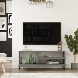 TV -Möbel Mistral Silber Black Melamin 120x46.4x35,5 cm