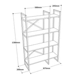 Bücherregal Cascade Atlantic Pine Melamin 87,5x138x30 cm