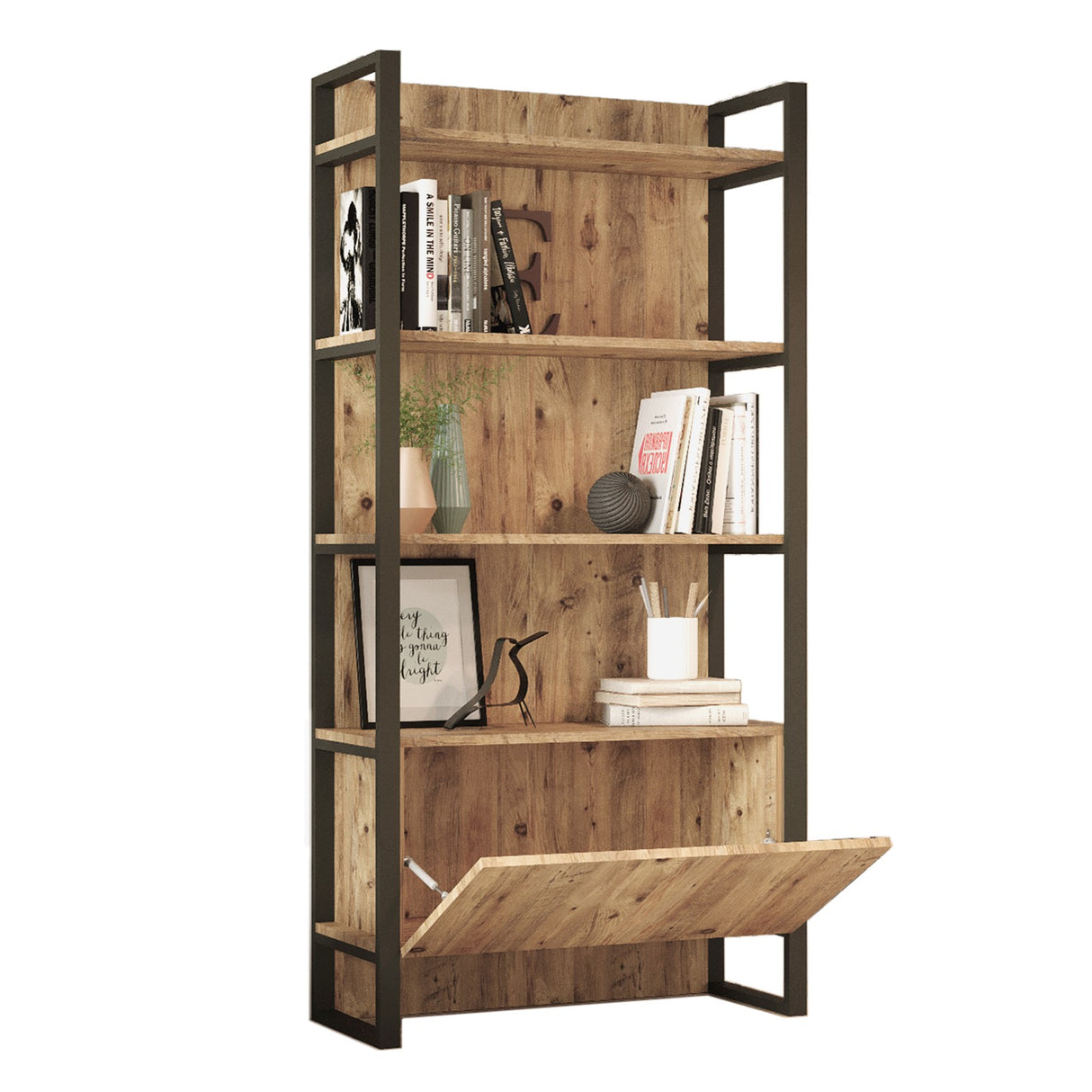 Bücherregal Lyra Atlantic Pine Melamin 90x180x34 cm