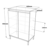 Wandschrank Indigo Braun Anthrazit Melamin 60x85.6x35,5 cm