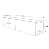 TV -Möbelset Isla Atlantic Pine Melamin 140x29.1x31.6 cm