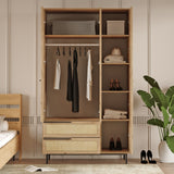 Kleiderschrank Cosmos Walnut Eik Melamin 112.2x195.6x55 cm