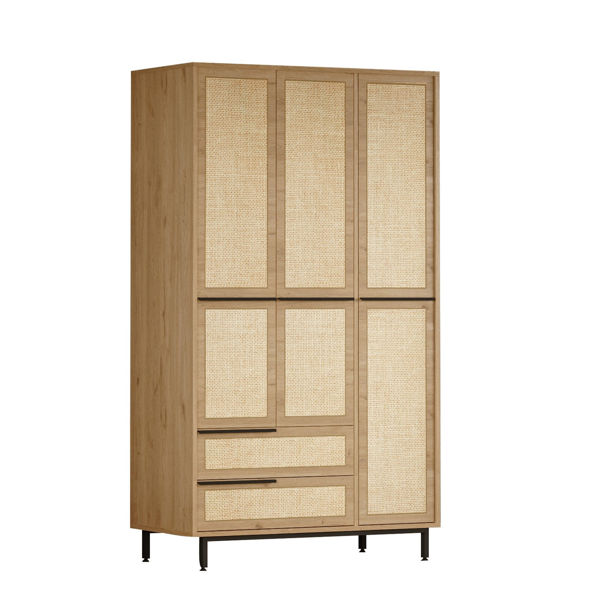 Kleiderschrank Cosmos Walnut Eik Melamin 112.2x195.6x55 cm